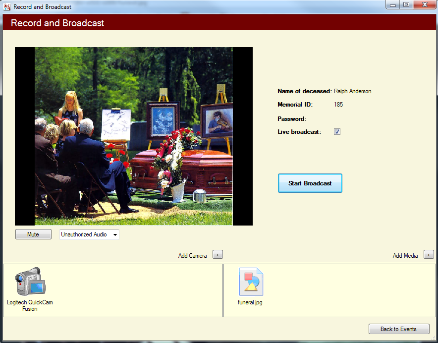 Funeral Recording